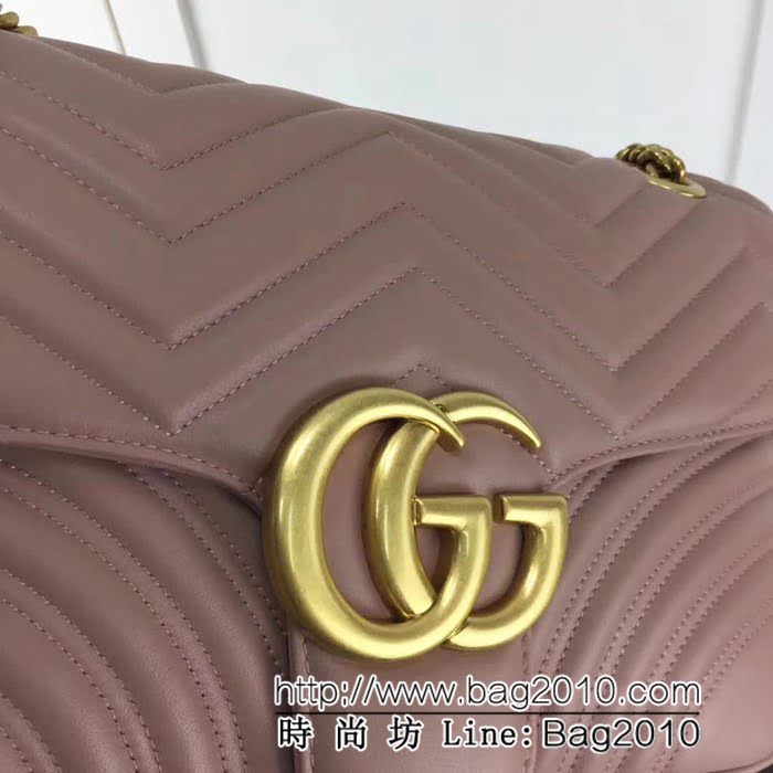 GUCCI古馳頂級原單 新款專櫃品質 實物實拍 443496 奶茶色鏈條包 HY1177